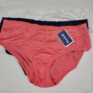 Warners XL 8 Hipster Panty 3 Pair Pack NWT
